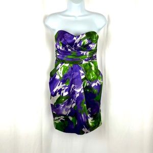 Love Tease strapless ruched mini dress pockets 5